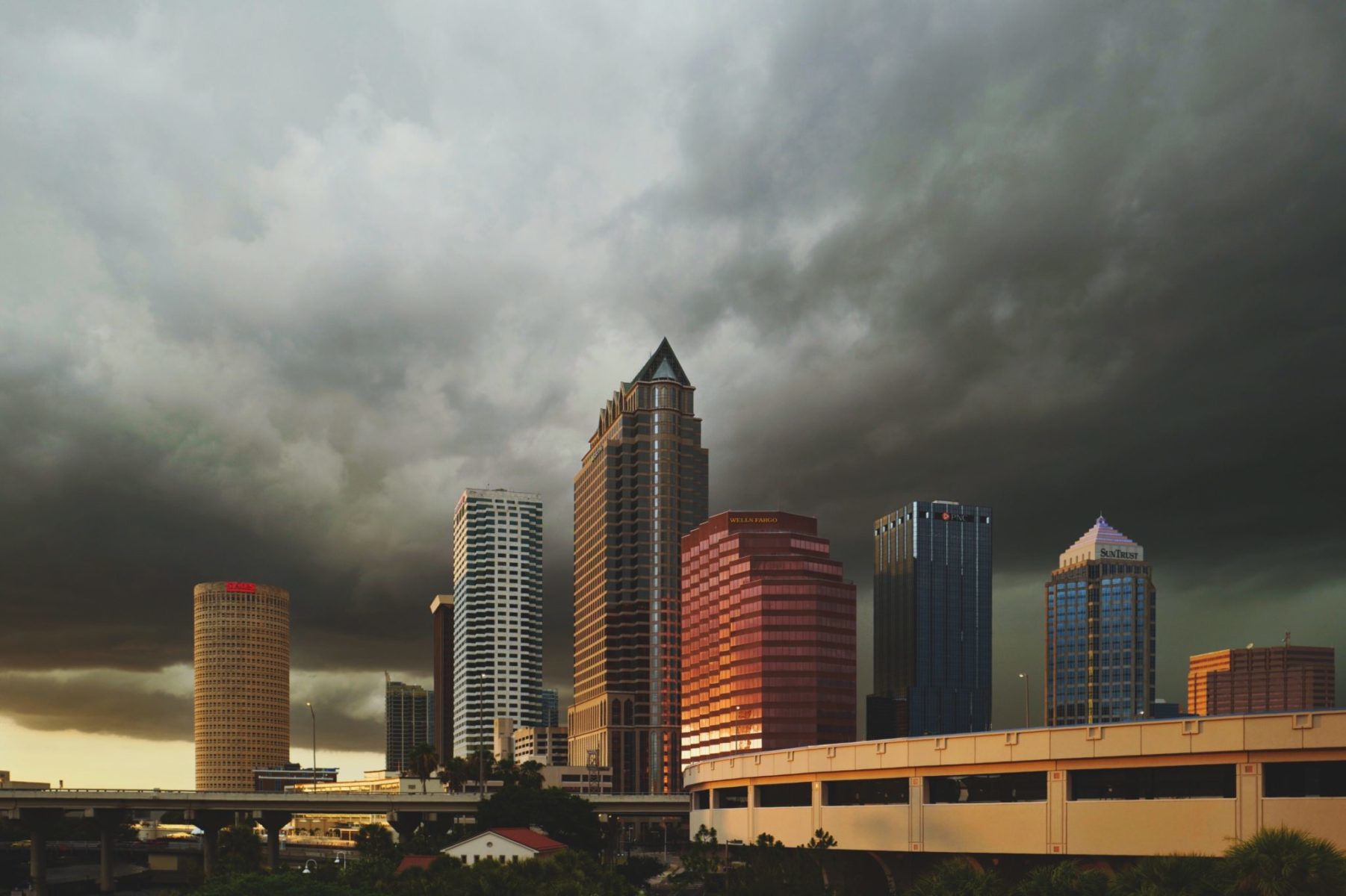 Cloudy Tampa Skyline